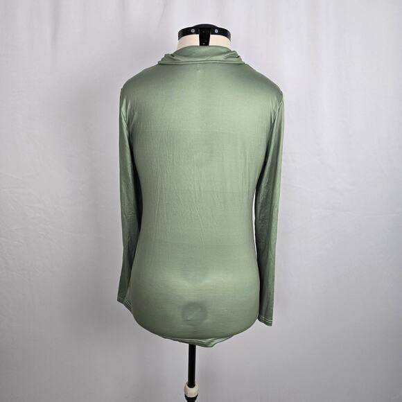 Unbranded Long Sleeve Tees Women's M Green Half Button NWOT - Picture 7 of 15